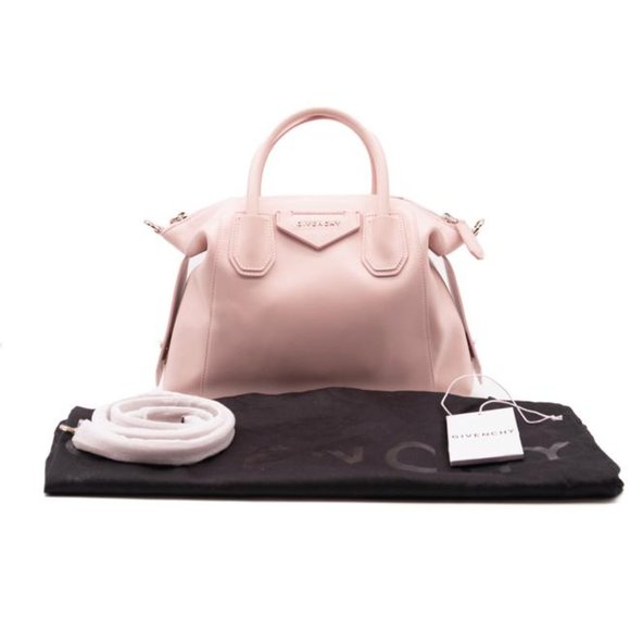 Small Antigona Soft Satchel Pink Leather Shoulder Bag - Picture 4 of 12
